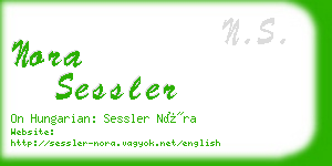 nora sessler business card